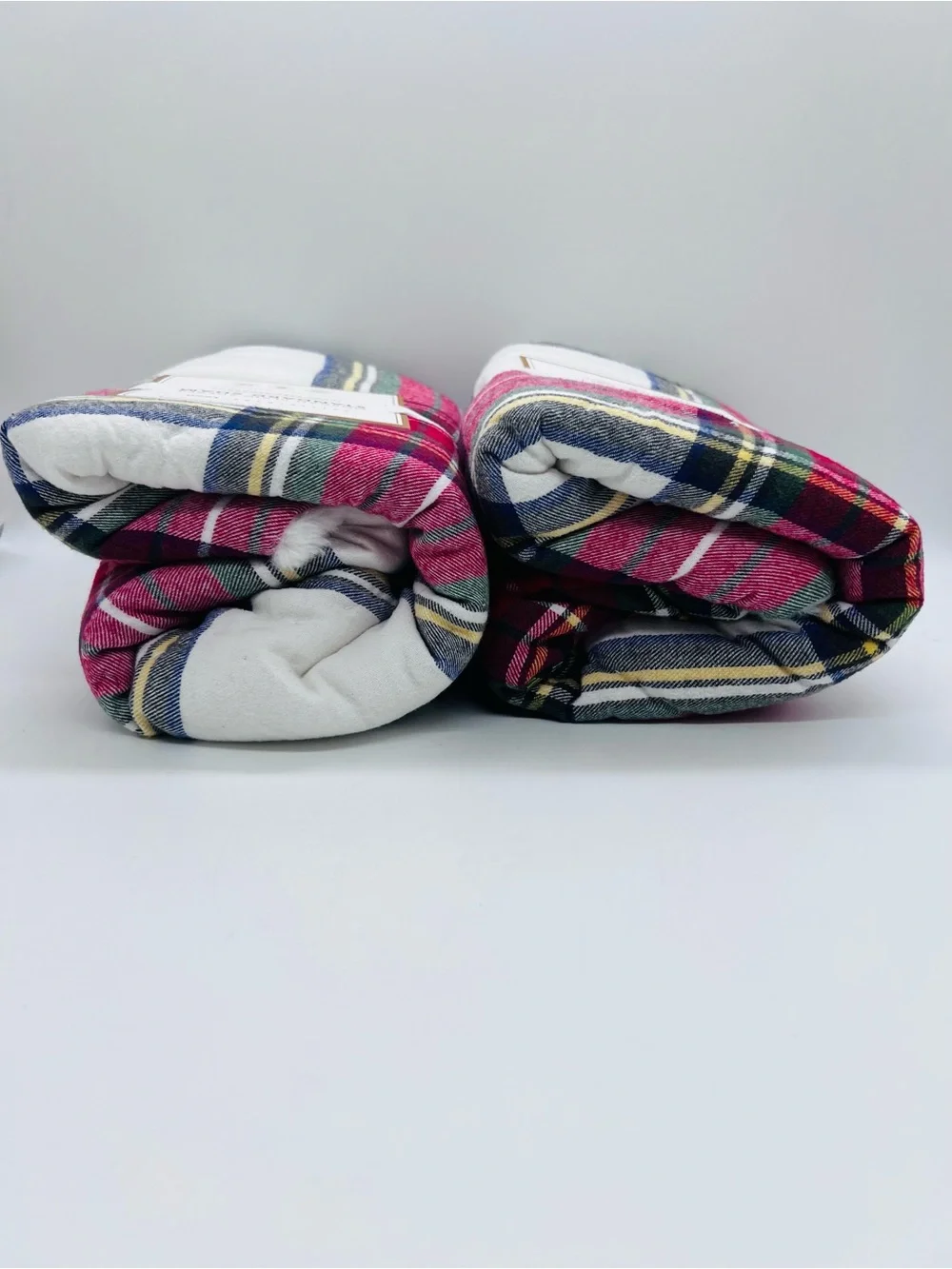 Pottery Barn Teen Morgan Plaid Sherpa Standard Sham in Red, White Set of 2 NWT